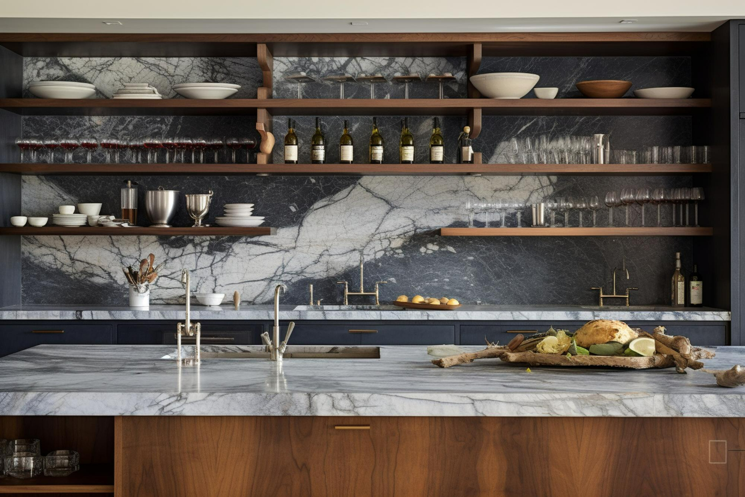 Open Shelving - Luxury Kitchen