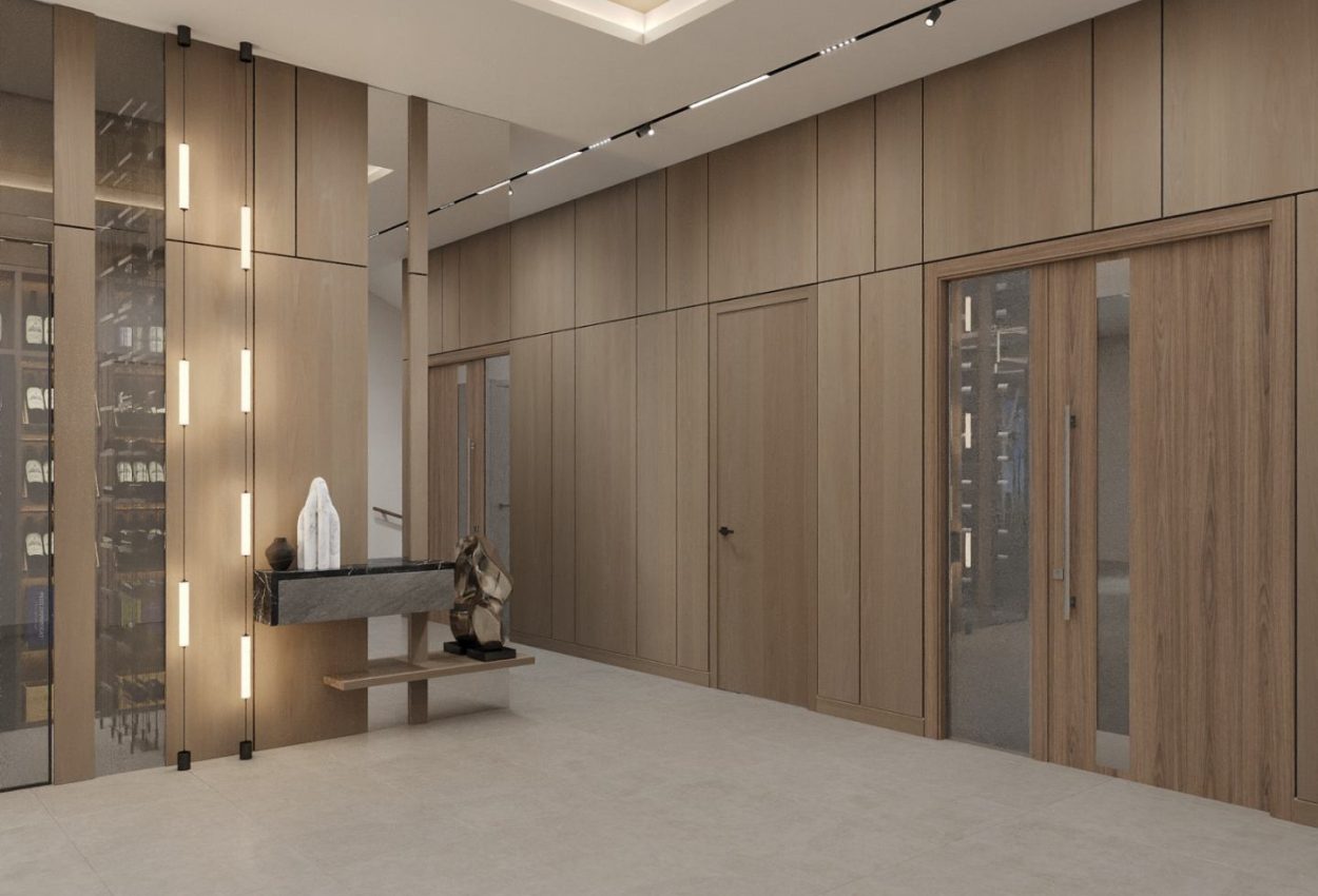 Main Entry to Office and Wine Room